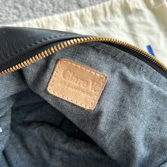 Clare V. Moyen Messenger Black Leather EUC - Picture 11 of 16